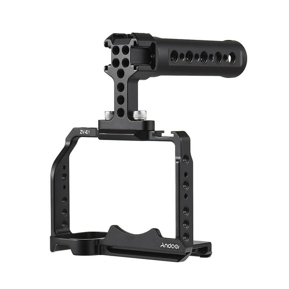 Andoer Camera Cage + Top Handle Kit Aluminum Alloy Camera Video Cage With Cold Shoe Mounts Numerous