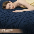 thumbnail image 6 of Homhougo Heated Electric Throw Blanket, 90" * 100" Ultra-Soft Sherpa Heating Blanket with 10 Heat Levels & Timer, Machine Washable, ETL Certified, Navy Blue, 6 of 8