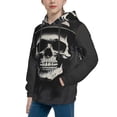 thumbnail image 2 of Fotbe Magician Hat Skull Pattern Youth Pullover Hooded Sweatshirt, Boys Hoodie, Kangaroo Pocket Hoodie for Kids Girls -Medium, 2 of 6