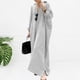 thumbnail image 1 of Vestido Camisa holgada a rayas Vestido maxi Cárdigan informal con botones Vestido de viaje diario Cgtredaw Gris L para Mujer, 1 of 8