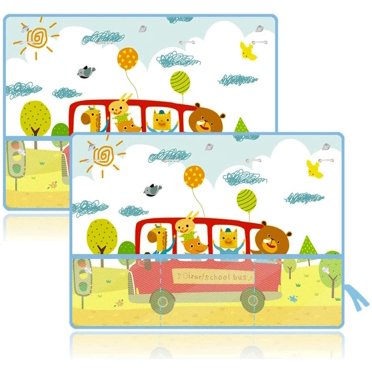2x Foldable Car Window Sun Shades – Kids Baby UV Protection Mesh – Cartoon – TheLittles24