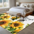 thumbnail image 5 of Area Rug 72×108in, Watercolor Farm Sunflowers Bee Floor Carpet Living Room Rug, Spring Country Floral Non-Slip Welcome Mat Indoor Rugs for Bedroom Dining Room, 5 of 9