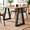 Trapezoid-19 IN, variant on U-shaped 36 IN Metal Industrial Furniture Heavy Duty Table Base