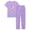 Purple Puppy Party (Tee & Pants Set), variant on Beezizac Soft Summer Modal Pink Striped Pajamas for Girls Jersey Shirt & Shorts Set Jammies Big Kid Size 10