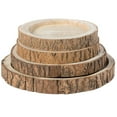 thumbnail image 4 of Wood Tree Bark Indented Display Tray Serving Plate Platter Charger, 4 of 11