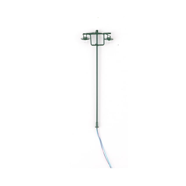 Advancent Lámpara de vía férrea modelo Micro-Paisaje LED Farola de metal Parque Jardín Pista Luz Arquitectónica de arena Accesorios Juguetes Artesanía Verde (blanco cálido) Advancent HA066876-06