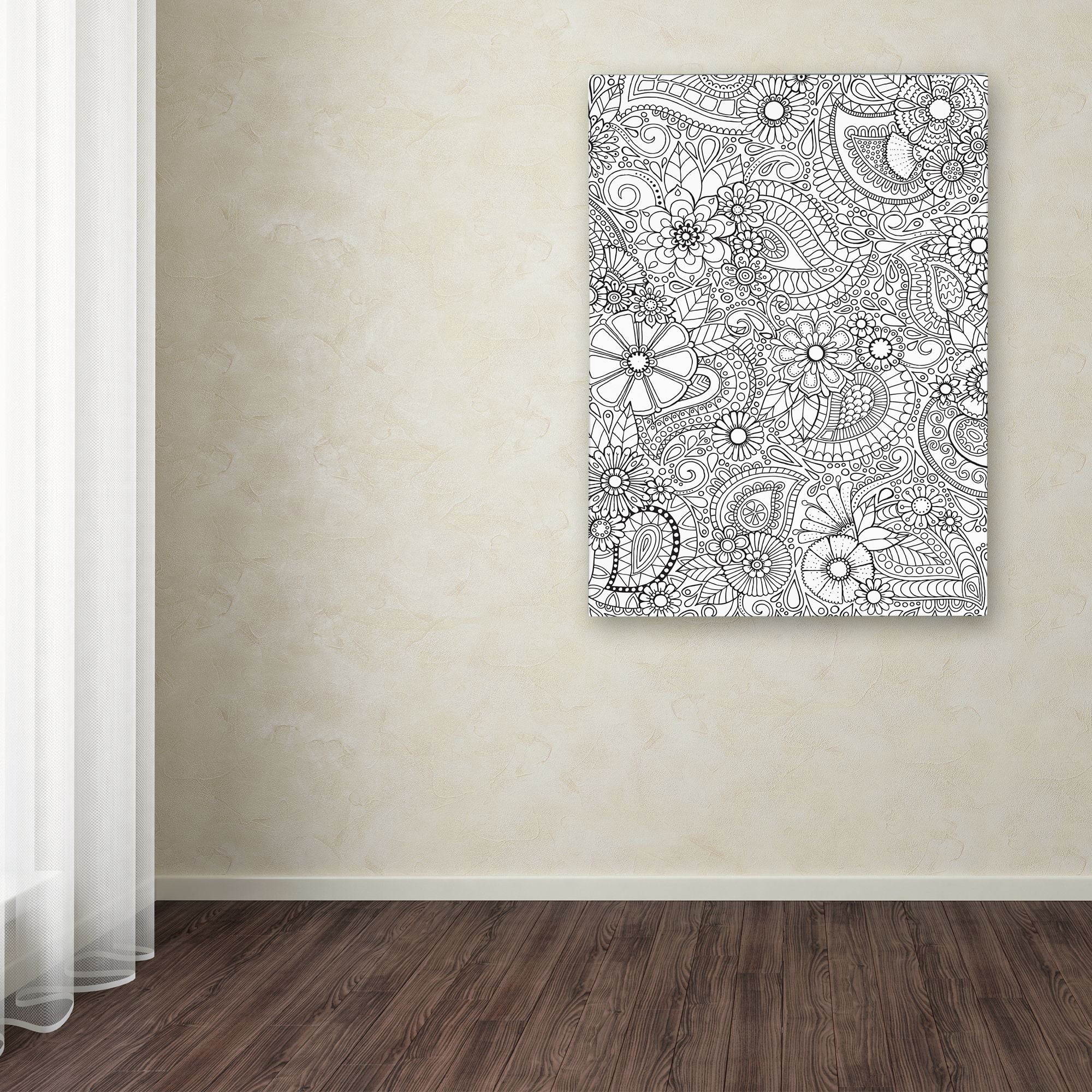 Trademark Fine Art "Paisley Blooms" Canvas Art by Hello Angel