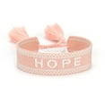 thumbnail image 1 of Wweixi Hand Woven Friendship Bracelets With Precision Embroidery Detail Manual Edge Locking Adjustable Rope Light pink hope, 1 of 6
