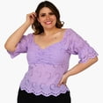 thumbnail image 1 of Blusa escote barco en talla extra, modelo 0414 (Lila) lila 42 Roman Fashion Blusa extra 0414, 1 of 5