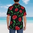 thumbnail image 6 of Balery Cherry Print Men's Hawaiian Shirts Short Sleeve Beach Shirt Relaxed Fit Vacation Button Down Shirts-XX-Large, 6 of 9