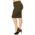 thumbnail image 2 of Women's Plus size Trendy Style Knee Length Solid Pencil Skirt, 2 of 4