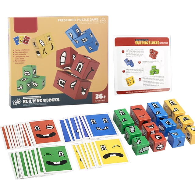 Labymos Casse-Tête Expression Amusante Blocs Éducatifs pour Enfants Jeu de Réflexion Logique en Famille