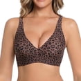 thumbnail image 4 of Womens Seamless T-Shirt Bras Wireless Comfy Jelly Bra,Full Coverage Bralette No Show Under Clothes,Stretchy(Black,XXXL), 4 of 4
