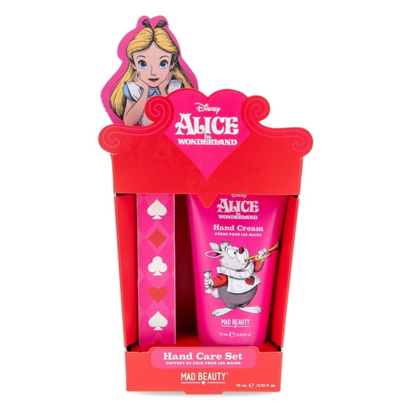 Mad Beauty Alice in Wonderland Hand & Nail Care Duo 75ml, Red Raspberry & Honeydew Scent, 2.53 fl oz