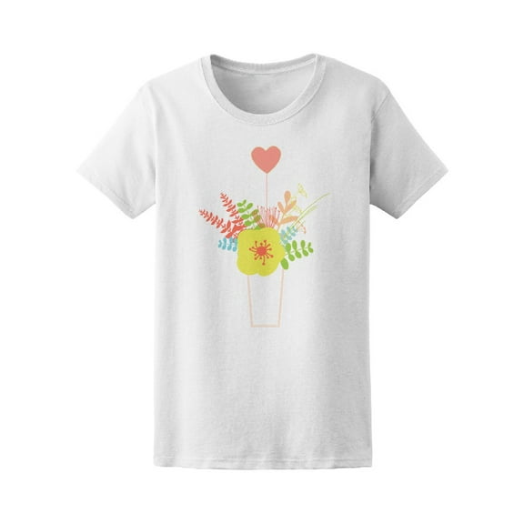 Flowers In Vase Simple Art Tee Women's -Image by Shutterstock