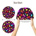 thumbnail image 5 of Kdxio Colorful Hearts Pattern Satin Bonnet Silk Bonnet Hair Bonnet for Sleeping Hair Bonnets for Women Curly Natural Hair, 5 of 6