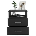 thumbnail image 6 of Newboti Furniture Nightstand Olivenza, Two Drawers, Black Wengue Finish 42451, 6 of 8