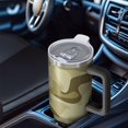 thumbnail image 4 of Camouflage 40oz Tumbler– Stainless Steel Insulated Tumbler with Handle and Straw, Large Capacity Travel Cup for Hot & Cold Drinks, 4 of 6