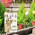 thumbnail image 3 of LAMIRO Easter Bunny Garden Flag 12.5x18 Double Sided Burlap,Small Vertical Easter Egg Rabbit Garden Yard Flags He is Risen for Religion Easter Spring Outdoor Outside Decoration (ONLY FLAG), 3 of 4
