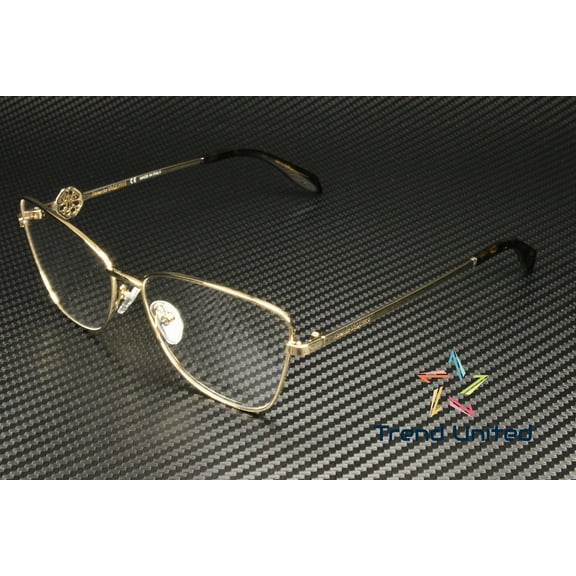 ALEXANDER MCQUEEN AM0290O 002 Cat Eye Gold Havana Demo Lens 58 Womens Eyeglasses