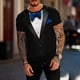 thumbnail image 4 of Tops para hombre, blusas y camisas de manga corta con cuello redondo para hombre, blusas casuales de moda para hombre con cuello redondo, blusas deportivas con mangas cortas, blusas de poliéster para, 4 of 7