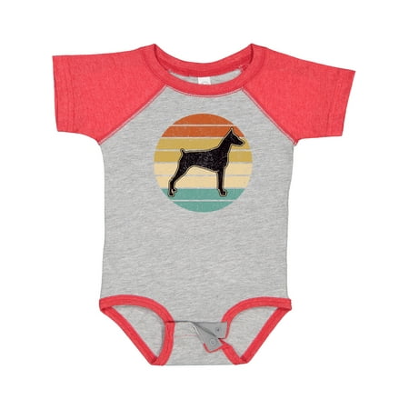

Inktastic Doberman Dog Retro Sunset Gift Baby Boy or Baby Girl Bodysuit