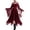 Wine, variant on Renaissance Witch Maxi Dress, Off Shoulder Long Sleeve Renaissance Witch Maxi Dress, Sheer Flare Sleeve Corset Lace Up Medieval Gothic Cosplay Gown for Halloween Themed Gathering, Deep Red L