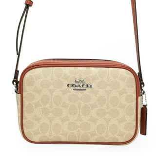 COACH Womens Coated Canvas Signature Slim Turnlock Crossbody B4