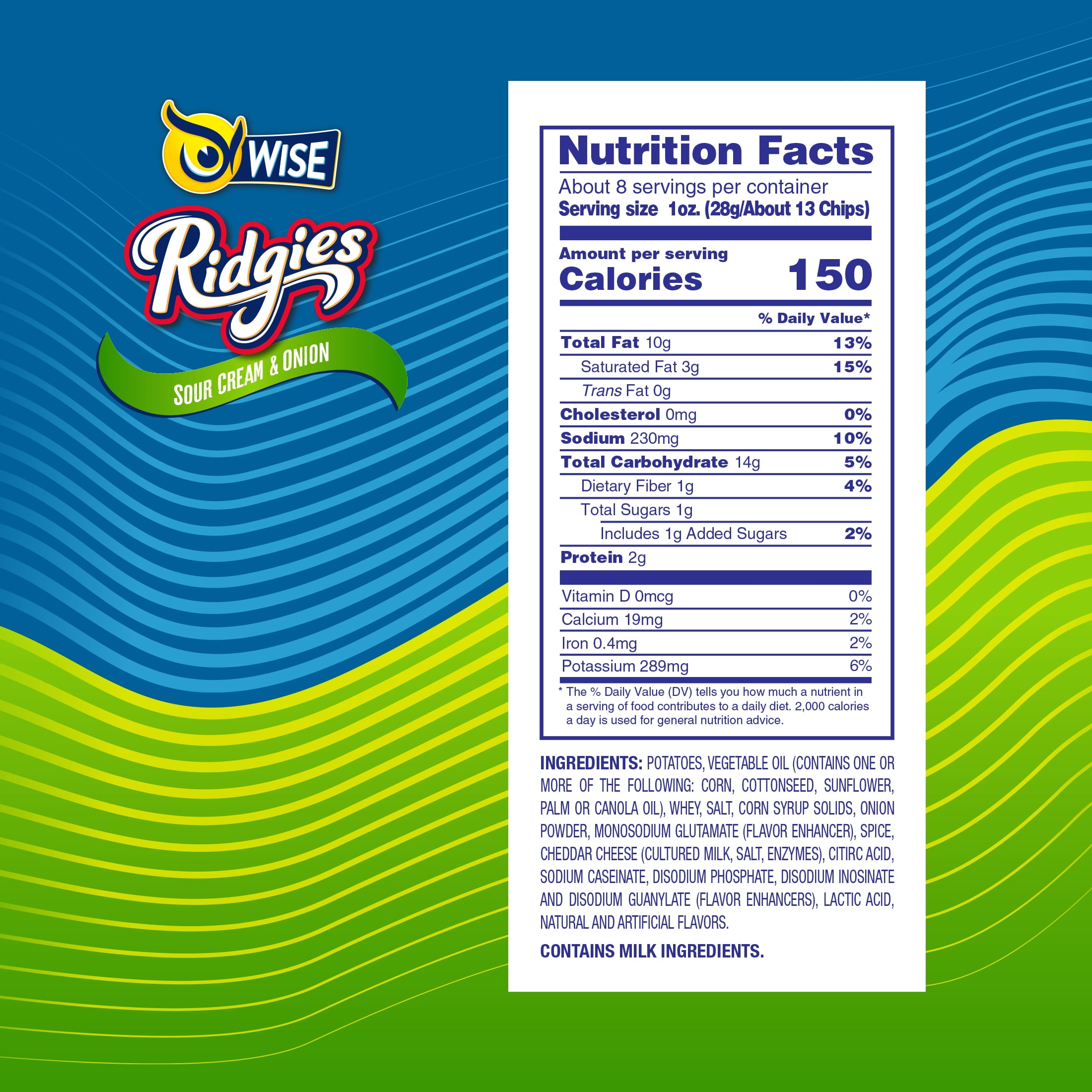 Wise Sour Cream Onion Ridgies