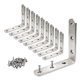 thumbnail image 1 of Soporte de esquina WKHOKI de acero inoxidable 80 x 80 x 20 mm, 10 unidades, 1 of 5