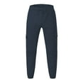 thumbnail image 4 of KaLI_store Men Sweatpants Men's Pants Hiking Sweat Pants Fitness Drawstring Casual Sweat Pants Navy,M, 4 of 4