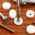 thumbnail image 5 of Trianu 200Pcs White Hinged Screw Cover Caps Plastic Screw Caps Fold Screw Snap Covers Washer Flip Tops, 5 of 8
