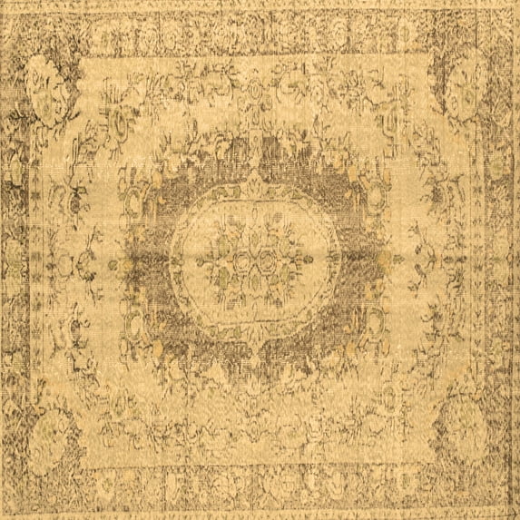 Ahgly Company Indoor Square Persian Brown Traditional Area Rugs, 3' Square