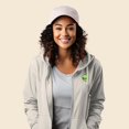 thumbnail image 4 of Dalix Alien Embroidered Fleece Zip Washed Hoodie Cold Fall Winter Women in Bone 2XL XX-Large, 4 of 5