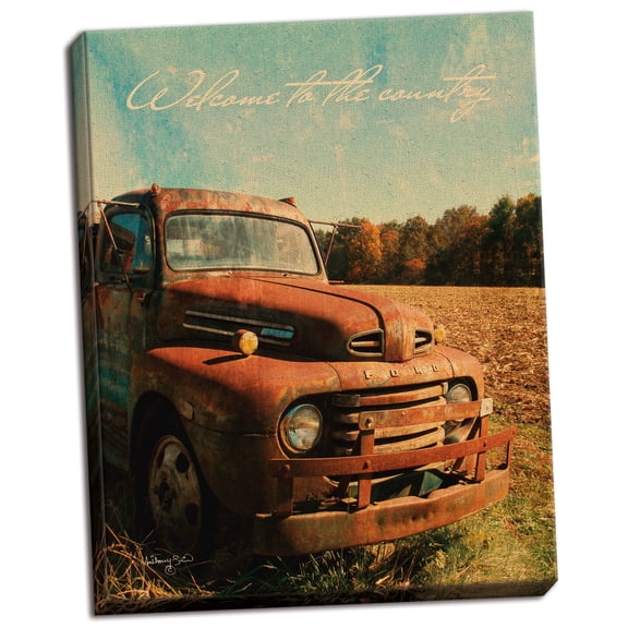 Gango Home Decor Country-Rustic Welcome to the Country by Anthony Smith (Ready to Hang); One 12x16in Hand-Stretched Canvas