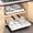 White, variant on WISD Pull Out Cabinet Organizer, Peel and Stick Sliding Storage Shelf with 3 Rails, Adjustable Width 12.6" to 18.9" Slide Out Drawer, Ideal for Kitchen, Pantry and Bathroom, White, 2 Pack