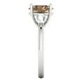 thumbnail image 3 of 2.5 ct Oval Cut Simulated Champagne Diamond 3 Stone 18K White Gold Womens Engagement Ring, 3 of 5
