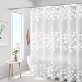 thumbnail image 4 of AUQ 2026 New Modern Shower Curtain Liner Water Repellent Polyester Washable Antimicrobial Mold & Mildew Resistant Bathroom Fabric Cloth Waterproof Washable Shower Curtain Liner 70.7X70.7In, 4 of 7