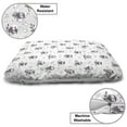thumbnail image 3 of Owl Pet Bed, Cartoon Style Illustration of Birds on the Branches Mysterious Woods Print, Chew Resistant Pad for Dogs and Cats Cushion with Removable Cover, 24" x 39", Eggplant and White, by Ambesonne, 3 of 4