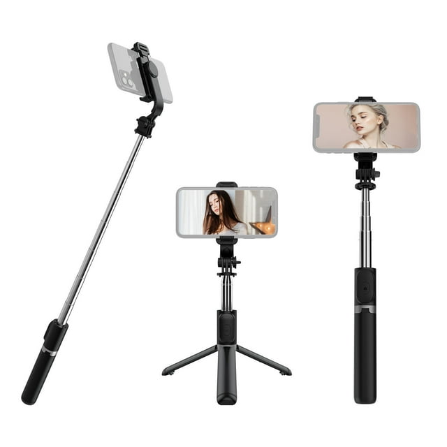 Multifunctional Wireless BT Selfie Stick Portable Extendable Tripod Stand with 103cm Max. Length Remote Control