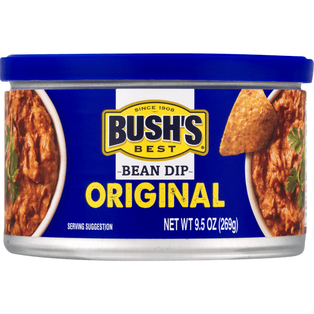 BUSH'S Original Bean Dip, 9.5 oz Canned Pinto Bean Dip