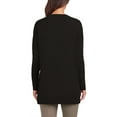 thumbnail image 2 of Matty M Women's V Neck Pullover Sweater with Side Slits (Black, Small), 2 of 4