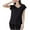 Black-576, variant on Under 10,Women's Pajama Top, Short Sleeved, Thin V-neck, Solid Color, Comfortable Sleepwear, Nighttime Lounge, Sleep Shirt, Home Fashion On-the-Go Comfort|20%Modal,40% Cotton,40% Polyester,Hot Pink