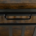 thumbnail image 3 of Craftian Double Dog Crate Furniture with 4 dog bowls, Wood Dual Dog Kennel TV Stand 86.6 inch A Spacious Haven for Your Beloved Pets, Brown, 3 of 9