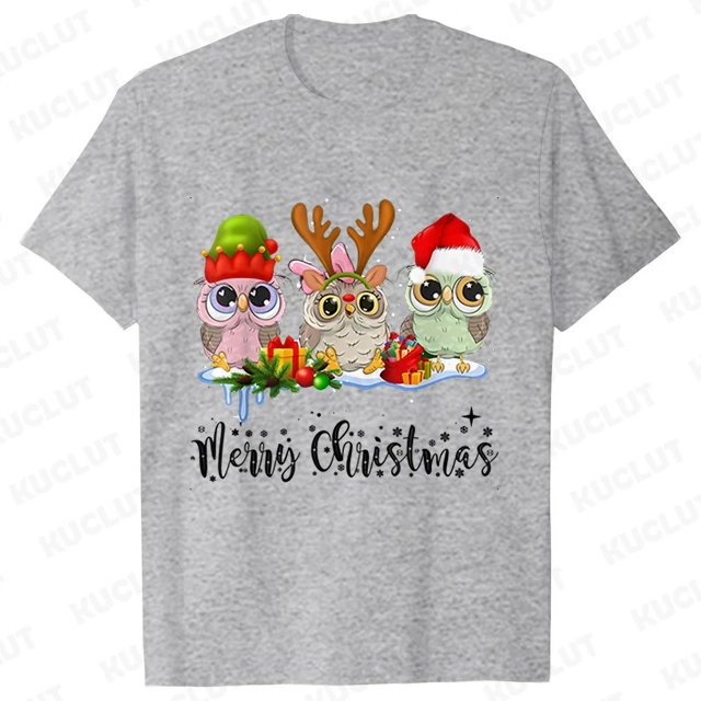 Camiseta de Feliz Navidad para mujer, camisetas de Hip Hop, ropa femenina con gráfico de dibujos animados, camisetas de manga corta Y2k a la moda, ropa estética