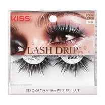 KISS Lash Drip 3D Drama, False Eyelashes, You Dew You, Strip Lash, 1 Pair