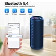 thumbnail image 4 of Cillso Portable Bluetooth Speaker, 2026 Bluetooth 5.4, 20W HD Stereo Sound, 20H Playtime, RGB LED Lights, IPX7 Waterproof, TWS Pairing, Wireless Outdoor Speaker for Home, Party, Camping (Blue), 4 of 9