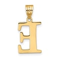 thumbnail image 3 of Auriga Fine Jewelry 14K Yellow Gold Etched Letter E Initial Pendant for Women, 3 of 5