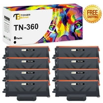 Toner Bank 8-Pack Compatible Toner Cartridge for Brother TN-360 HL-2140 2150N 2170W DCP-7030 7040 7045N MFC-7320 7340 7345DN 7440N 7450 7840W Replacement Printer Toner Ink Black