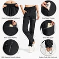 thumbnail image 5 of Women'S Hiking Pants Quick Dry Lightweights Water Elastic Waist Cargo Pants for All Seasons Black M, 5 of 7